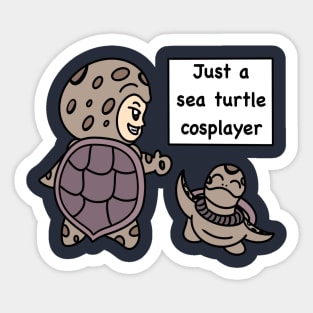 Cartoon sea turtle cosplay Sticker